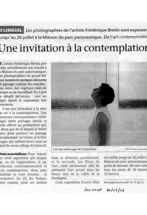 2007 article SUD OUEST  expo BRETIN