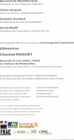 2008 invitation espo Chantal RAGUET
