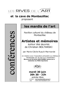2009 Affiche Conference Artistes et memoires