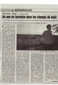 article du 7 août dans Echo de la Dordogne