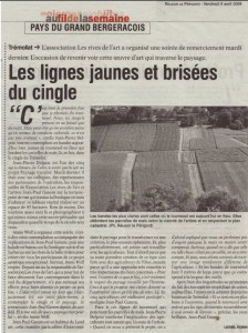 article du 8 août 2008 dans Réussir le Périgord