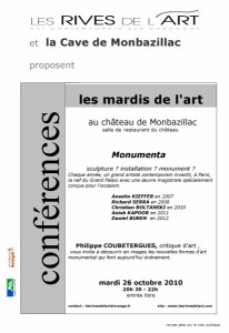 2010 Affiche Conference Monumenta