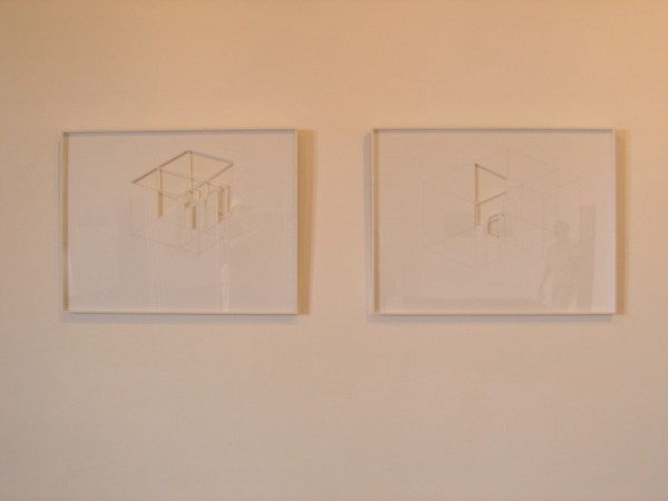 Hoffner, "Appartements (I et II)", 2003, dessin sur carton plume découpé, 50 x 65 cm