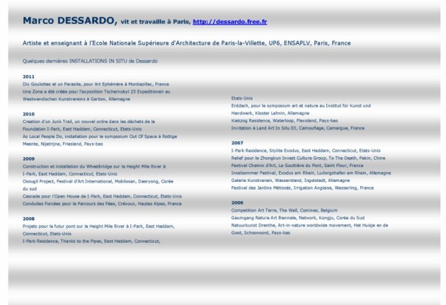 bibliographie DESSARDO EPH 2011