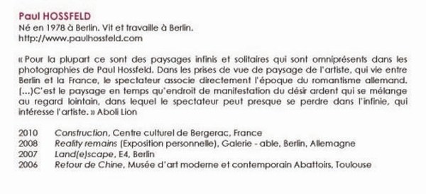 biographie Paul HOSSFELD
