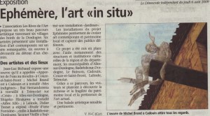 journal le Démocrate du 6 août 2009