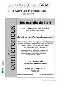 2012 Affiche Conf Art contemporain