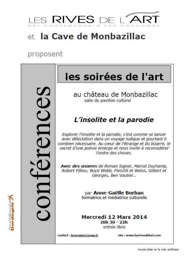 2014 Affiche Conference Insolite Parodie