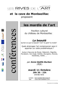 conférence "La beauté"