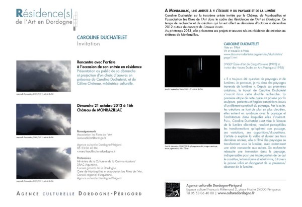 invitation DUCHATELET