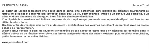 Jeanne TZAUT l'archipel du bassin