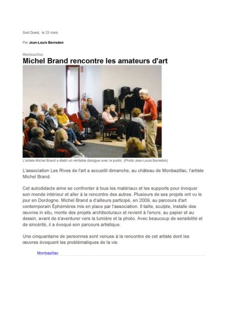 SUD OUEST du 23 mars 2012