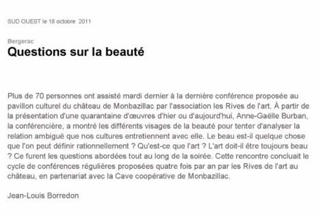 Sud ouest du 8oct 2011