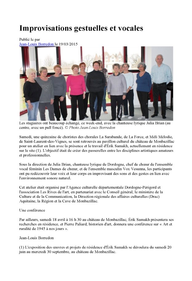 Improvisations gestuelles