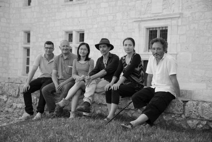 Les 6 artistes de la Biennale EpHémères 2015 ; de G à D : Pierre Labat, Jean-Luc Bichaud, Yuhsin U Chang, Erik Samakh, Victoria Klotz, Christophe Gonnet