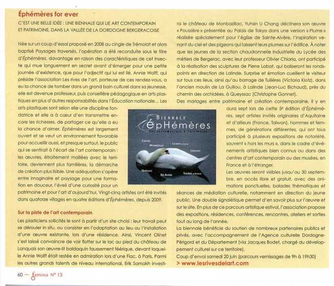 2015 EpHemeres magazine Famosa n°13  article