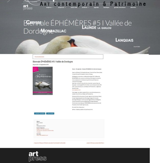 2015 EpHemeres sur site ArtPresse