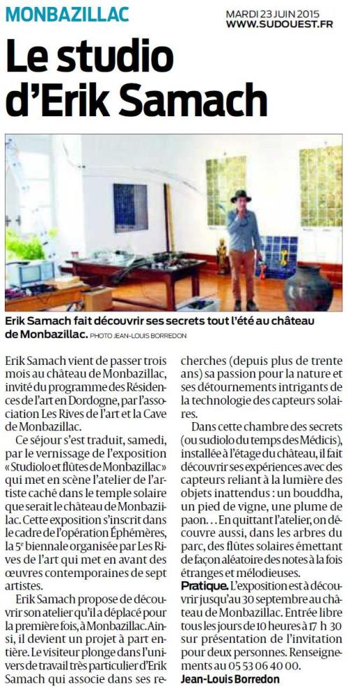 2015 Residence E Samakh Studiolo art SO 23 juin