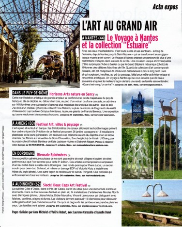 2015 Ephemeres dans Version Femina magazine 696