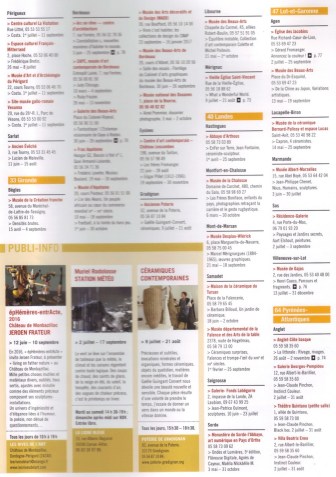 2016 Parcours des arts agenda