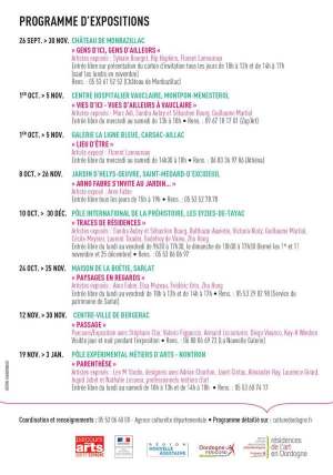 2016 Résidences 20 ans Programme des expositions