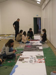 2016 atelier "une fresque " avec Guillaume HILLAIRET